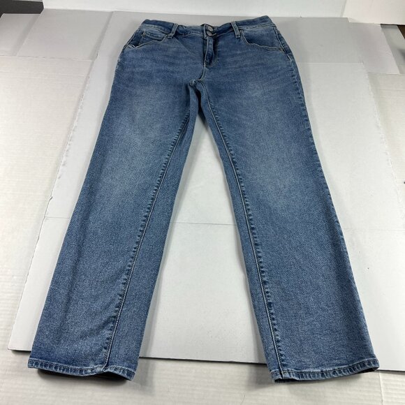 Hudson Jeans Women's Measured 30x27 High Rise Straight Light Blue Denim Tag 8 - Picture 1 of 16